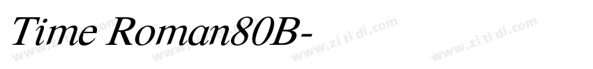 Time Roman80B字体转换